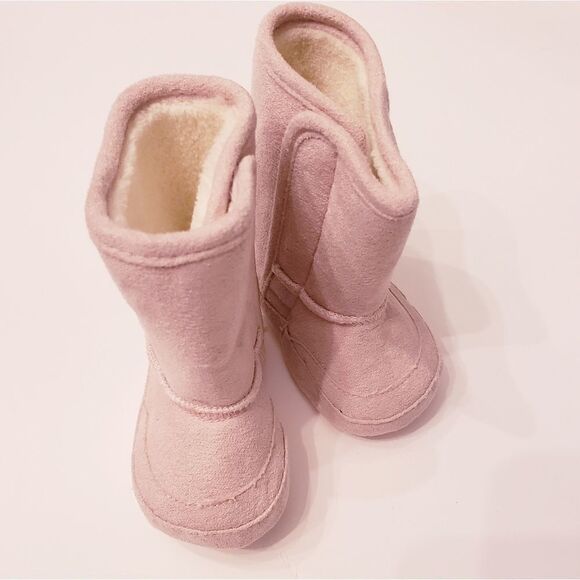 NWT Bon Bebé Pink Suede Baby Boots - Picture 1 of 5